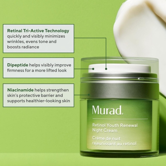 $8β€οΈβπ₯ Murad Retinol Youth Renewal Night Cream π NEW IN BOX - Picture 5 of 8